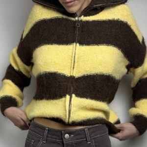 Maglione righe Giallo